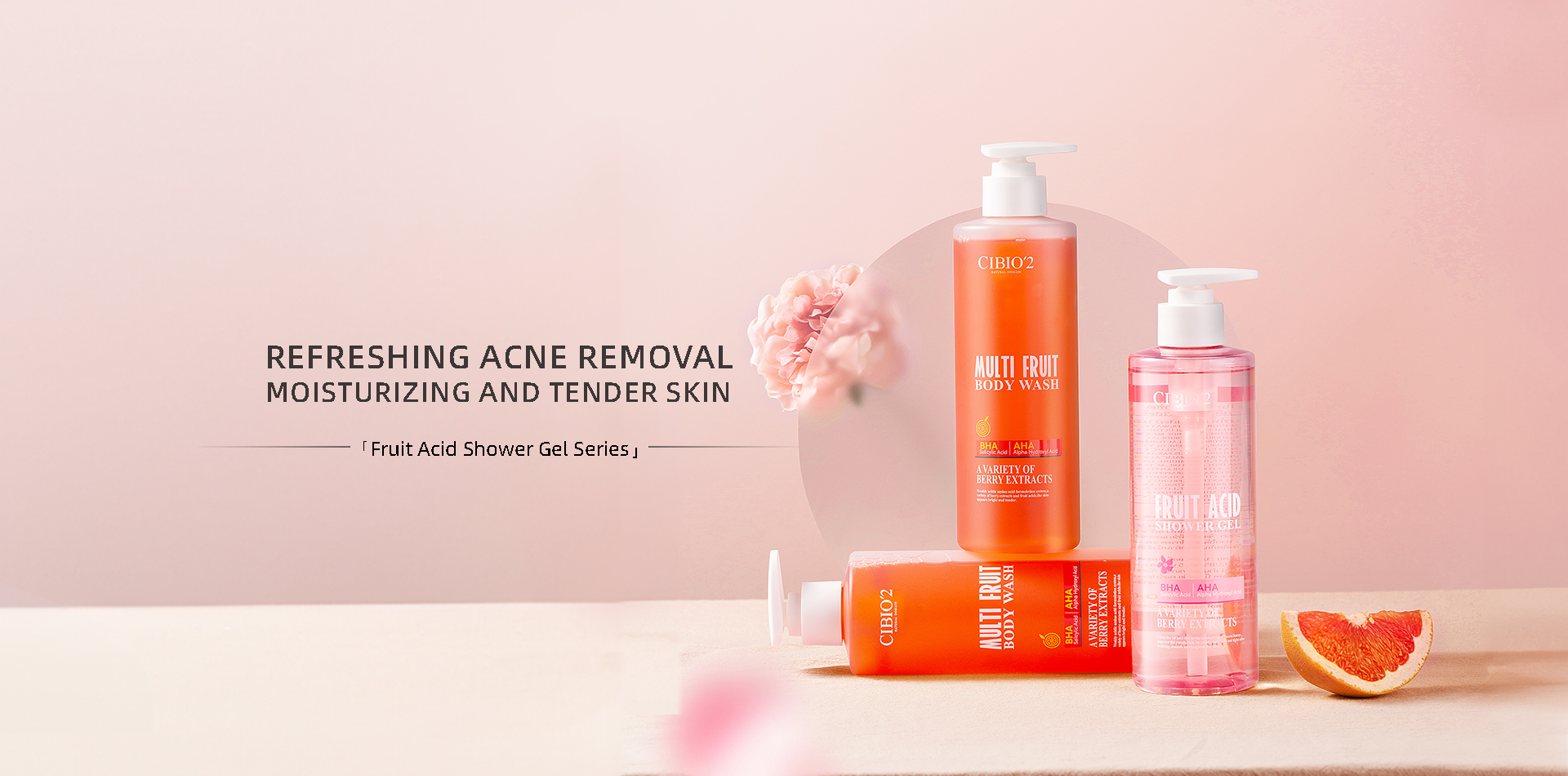 Grapefruit salicylic acid shower gel